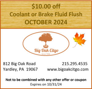 2024.10 – $10 off Coolant or Brake Fluid